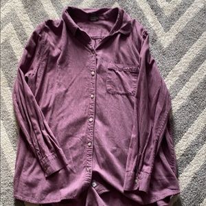 Eddie Bauer purple button down top